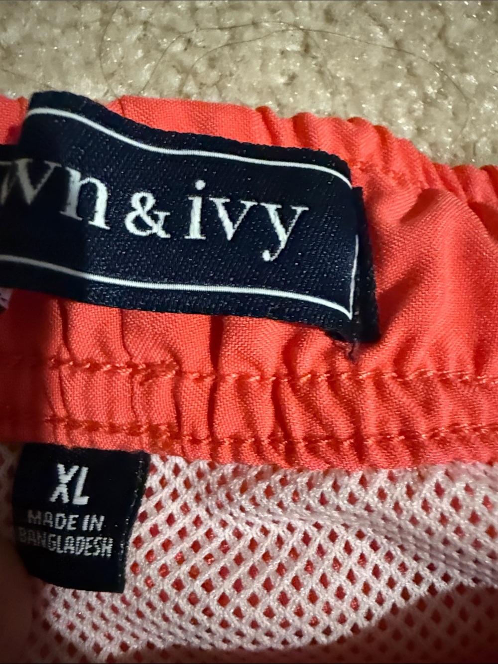 crown & ivy Coral Men's Swim Trunks with Drawstring - Picture 5 of 9